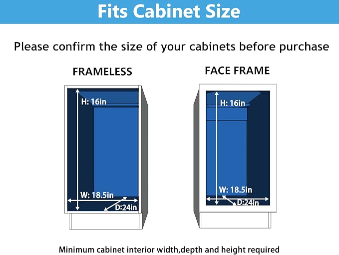 LOVMOR Individual Pull Out Cabinet Organizer, 2 Tier Slide Out Cabinet Drawers, Pots and Pans Organizer and Storage Pantry Shelf for Kitchen (17" W x 21" D) - Image 5