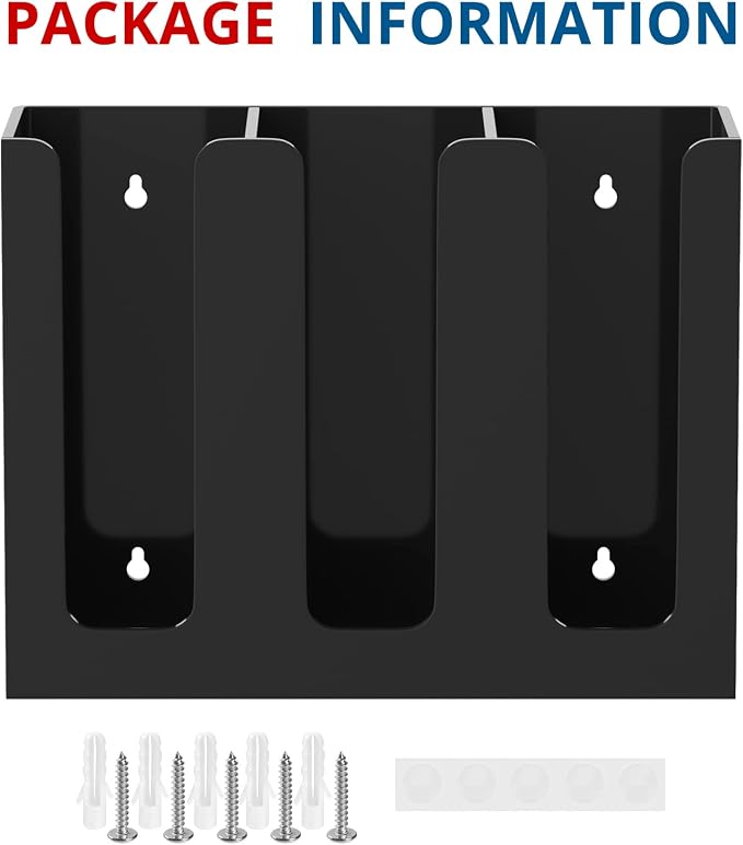 KOTEMON Acrylic Cup and Lid Holder, 3 Compartment, Disposable Coffee Cup Dispenser Cup Storage Organizer, Black - Image 4
