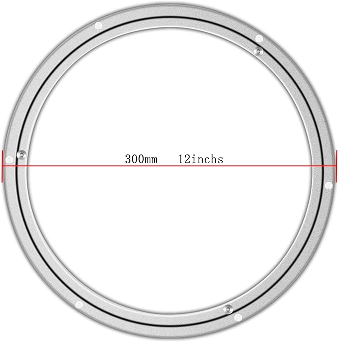 Lazy Susan Hardware Rotating Turntable Bearings Swivel Plate Hardware Aluminum Metal for Dining-Table and Workbench (12 Inchs) … - Image 2