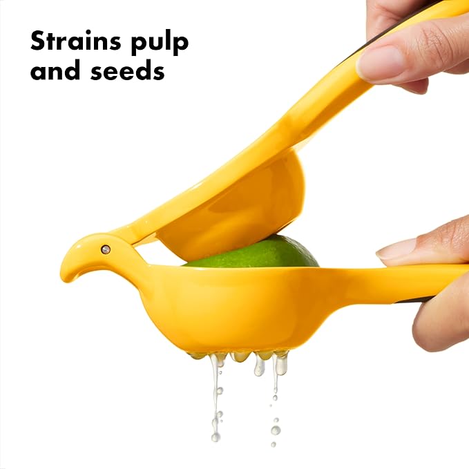 OXO Good Grips Citrus Squeezer,Yellow/Black and OXO SteeL Muddler with Non-Scratch Nylon Head and Soft Non-Slip Grip, Silver, 9-Inch - Image 4