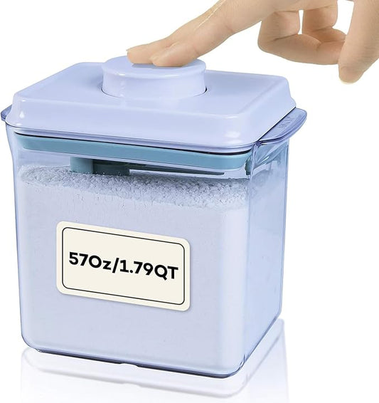 Bop Top Airtight Food Storage Containers | Pop-Top Lid | 7 Cups / 57 Oz | kitchen canister set, for flour, sugar, snacks, pasta, baking by iChewie