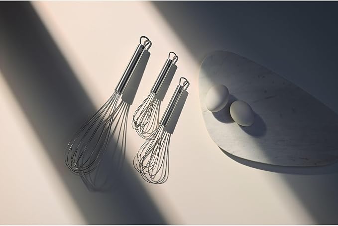 WMF Profi Plus Whisk Set of 3, Stainless Steel 18/10, Teardrop Shaped, Dishwasher Safe, 30cm - Image 2