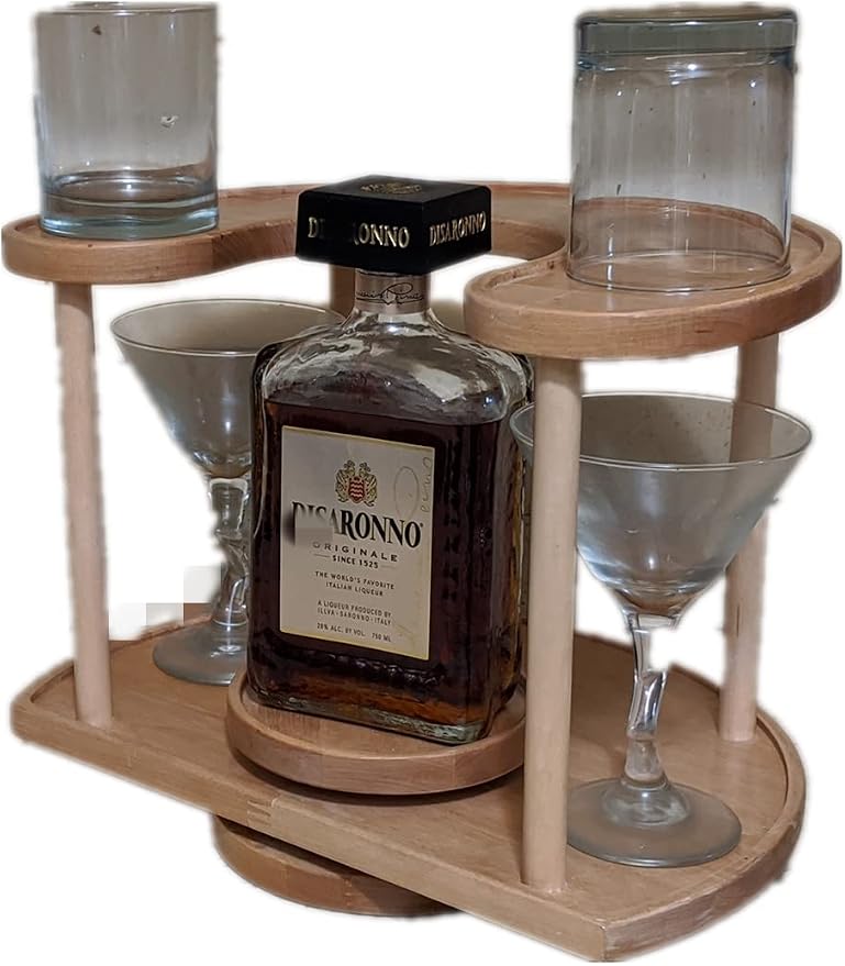 Two Tier Organizer Wood Lazy Susan for Countertop Spinner Turntable Tea Organizer for Cabinet Soda Rack Organizer Turn Tables for Organization | Spice Storage Organizer House Organization (Sunset) - Image 2