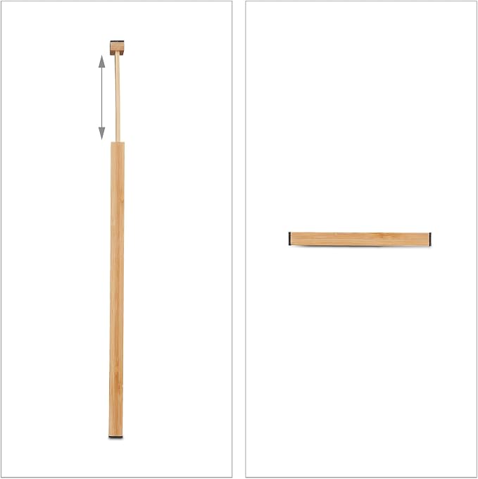 Relaxdays Drawer Dividers 10 Piece Set Adjustable Length from 43.5 to 56.5 cm Bamboo Drawer Divider Kitchen Natural 6 x 56.5 x 2 cm - Image 6