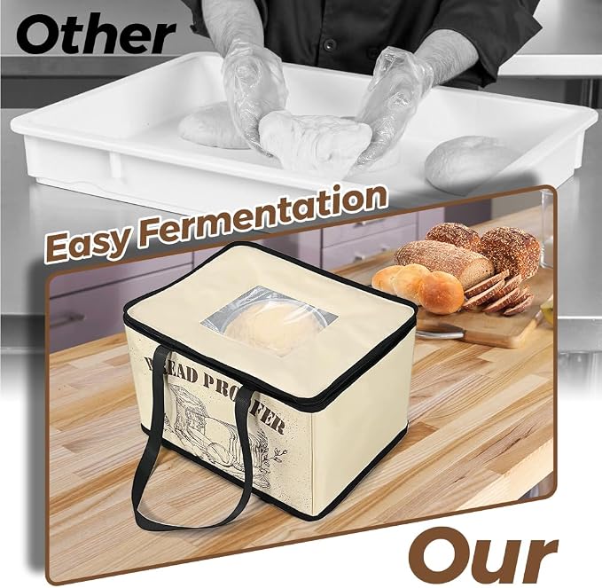 Bread Proofing Box, 50-113°F Dough Fermentation Container | Warming box for home bread, pizza dough, baking and kombucha fermentation projects - Image 3