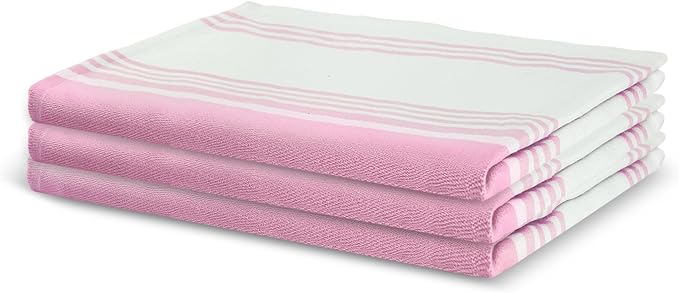 Urban Villa Kitchen Towels Cotton Dish Towels 20”x30” (Set of 6) Baby Pink - Image 3