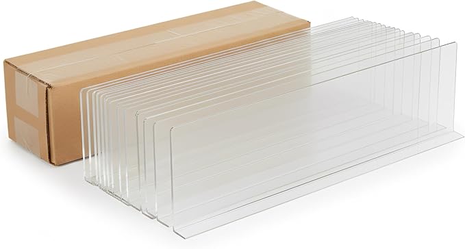 Shelf Dividers, 50 Pack, 3" x 17-9/16", Retail Shelf Organization, Product Separators, Clip Strip by ClipStripCorp