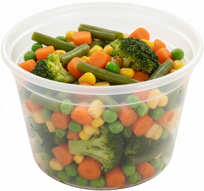 64 oz (1/2 Gallon) Heavy Duty Round Plastic Deli Soup Containers with Lids, For Meal Prep Containers | BPA Free | Stackable | Leakproof | Microwave/Dishwasher/Freezer Safe (Pack of 10 Sets) - Image 7
