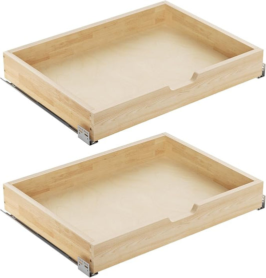 ROOMTEC Pull Out Drawers for Cabinets, 28½” W x 21” D Soft Close Slide Out Drawers for Kitchen Cabinets, Cabinet Pull Out Shelves Requires At Least 29.5” Cabinet Opening, 2PCS by ROOMTEC