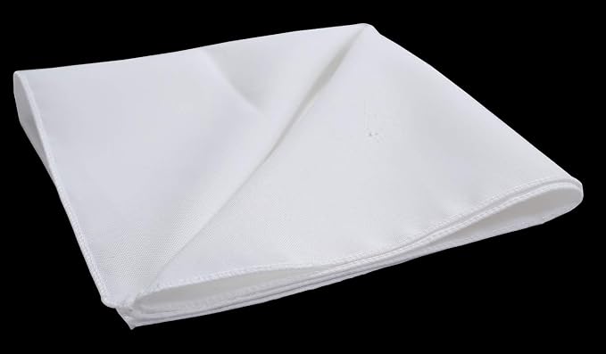 Pack of 100 Polyester Napkins 17 x 17 Inch Square with Scalloped Edge, Plain Washable Reusable Dining Table Cloth Napkin for Wedding Party Banquet Home Restaurant Bistro Decoration - White - Image 6