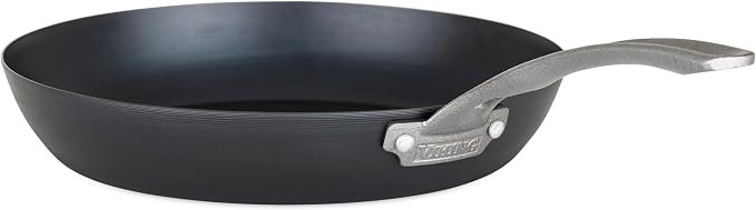 Viking Blue Carbon Steel Frying Pan, 12 Inch Kitchen Cookware, Black by Unknown