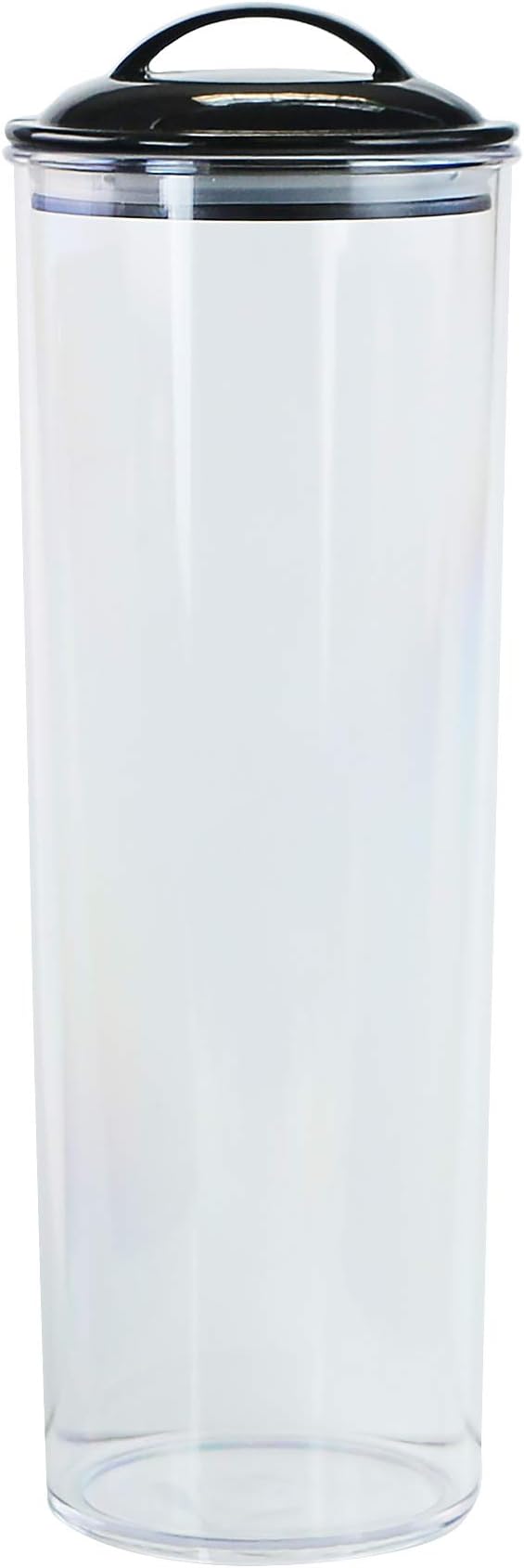Reston Lloyd Tall Clear Spaghetti Pasta Storage Canister Container with Airtight Lid BPA Free for Kitchen Pantry Organization, Black by RestonLloyd