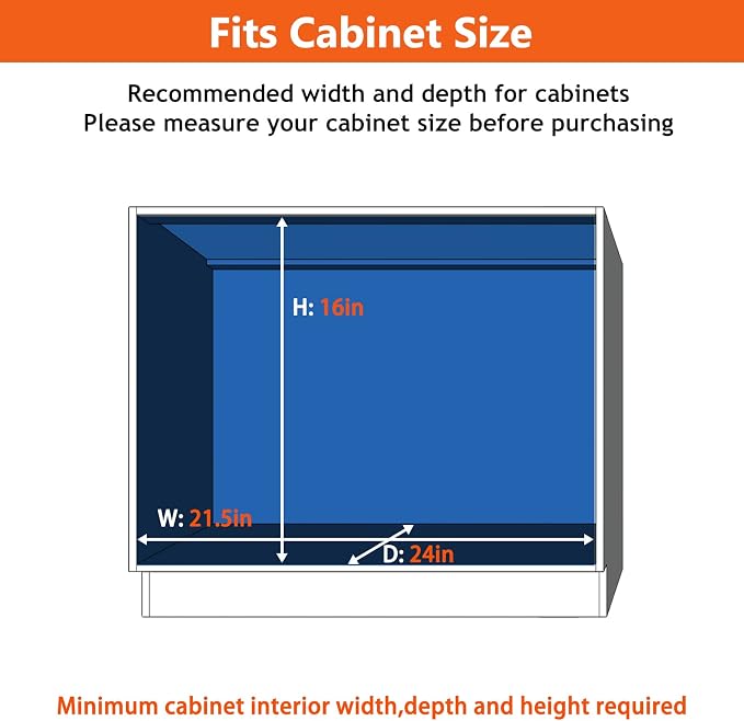 ROOMTEC Individual Pull Out Cabinet Organizer (20"W x 21"D), 2 Tier Spice Rack Organizer for Cabinet, Slide Out Drawer Pantry Shelf Organization and Storage for Kitchen Bathroom - Image 4