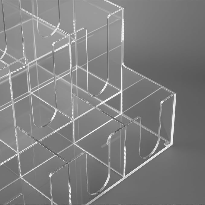 CiaoHER Large Acrylic Coffee Cup and Lid Dispenser, Clear | 12 Compartments, Counter Top, Organizes Disposable Cups, For Home or Office Use - Image 5