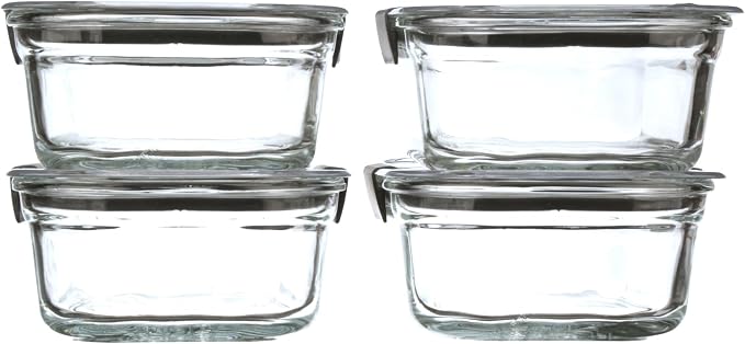 Rubbermaid Brilliance Glass Food Storage Containers, 3.2 Cup, Set of 4, BPA-Free, Leak-Proof, Clear - Image 7