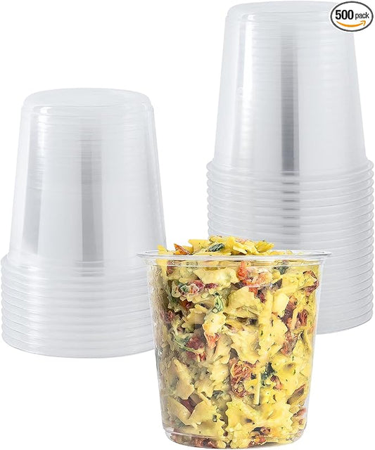 Karat 24oz PET Round Deli Container (117mm), FP-DC24-PET - 500 ct by Karat