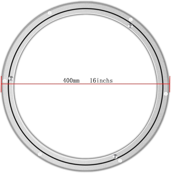 Lazy Susan Hardware Aluminum Metal Rotating Turntable Bearings Swivel Plate Hardware for Dining-Table and Workbench (16 Inchs) … - Image 2