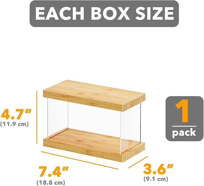 SpaceAid Bamboo Food Storage Container - Airtight Cereal Containers with Lids, Kitchen Cereal Canisters Pantry Organizers and Storage for Rice, Flour, Coffee, Snack, Extra Small 1 Pack - Image 2