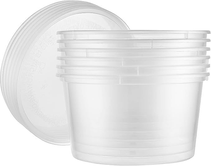 Nicole Home Collection 16oz - 240ct, Food Storage Containers With Lids, Leak-proof, Microwave-Safe, Freezer-Safe, Stackable Deli Containers, BPA Free - Image 2