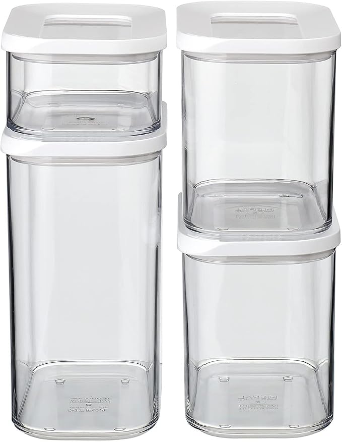 Mepal Food Storage Container 4-Piece Set - Food Containers - Kitchen Container & Organizer - Stackable & Airtight Food Storage Container - 2x 1000 ml, 1x 1500 ml & 1x 425 ml- White - Image 2