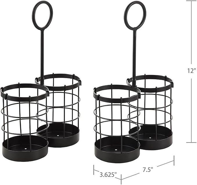 Metal Buffet Caddy Tabletop Organizer, Flatware Napkin and Plate Picnic Caddy Stackable Serving Set for Kitchen, Picnic, Camping, Party,Dining, Entertaining, Parties,Thanksgiving - Image 5