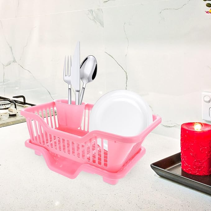 Hemoton 1set Household Dish Drying Rack Kitchen Drainer Drainage Design Space-Saving Dish Basket for Organized Countertop Chic Multi-Purpose Kitchen Utensils Holder - Image 6