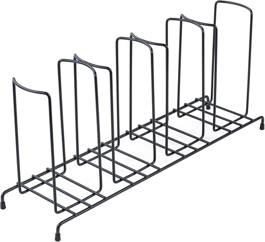 Restaurantware Restpresso 18.5 Inch x 5 Inch x 8.5 Inch Coffee Cup Organizer 1 4-Section Cup And Lid Organizer - Wire Design Compact Black Iron Wire Cup Dispenser For Countertops And Storage by Restaurantware