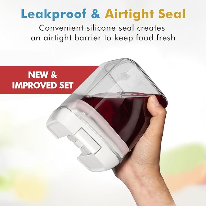 Shazo 9 PC Airtight Food Storage Containers - BPA Free Clear Plastic Snack & Spice Containers with Easy Lock Lids - Kitchen and Pantry Organization for Herbs, Coffee, Tea - 0.5L / 2.1 Cups - Image 2