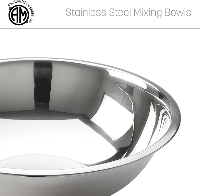 American Metalcraft 20 qt Stainless Steel Mixing Bowl,Silver - Image 5