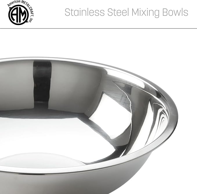 American Metalcraft 16" Stainless Steel Mixing Bowl - 13-Quart Durable Metal Bowls for Mixing, Large Stainless Steel Bowl - Image 5