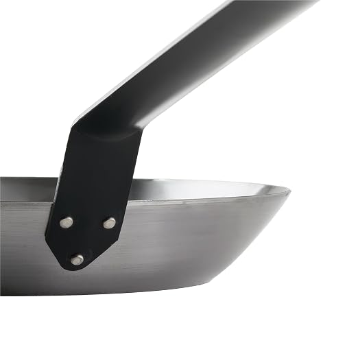 Winco 10 3/8" Carbon Steel Fry Pan French | Heavy-duty, Great for Sauteing, Searing and Frying - Image 3