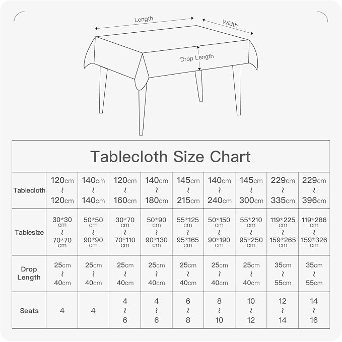 BALCONY & FALCON Rectangle Table Cloth Waterproof Pumpkin 95"x55" | Rectangular Washable Wrinkle Resistant Table Cloth Linen Fabric Tablecloths for Dining Party Kitchen Wedding and Outdoor Use - Image 6