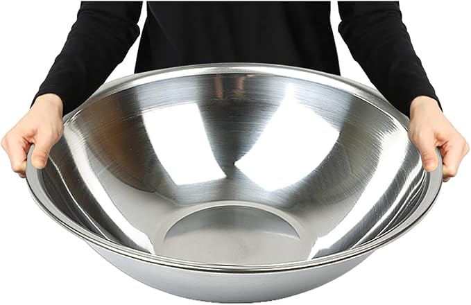 Stainless Steel Mixing Bowl Extra Large, 17-Quart, 18.5 inch (Diameter), 5.3 inch (Height) Mixing Bowl 18.5" (1) by Unknown
