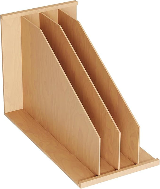 Dowell 4007 TD3 Wooden Vertical Tray Divider Organizer for Base 15" Cabinets - Kitchen Storage & Organization Accessories by DowellKitchenBath