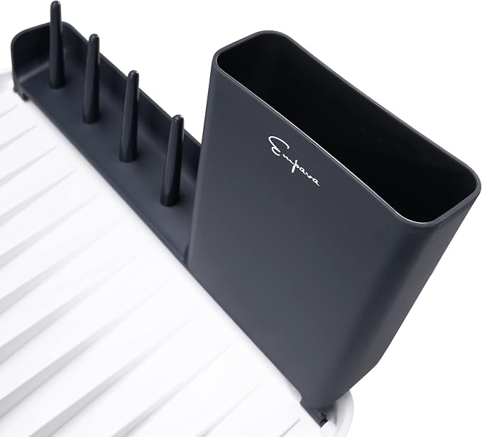 Empava Folding Dish Rack with Drainer, Dish Drying Rack Drainboard Set with Removable Utensil Holder, Cup Holder and Adjustable Spout, Dish Drainer in Sink for Kitchen Countertop EMPV-GIFT10 - Image 5