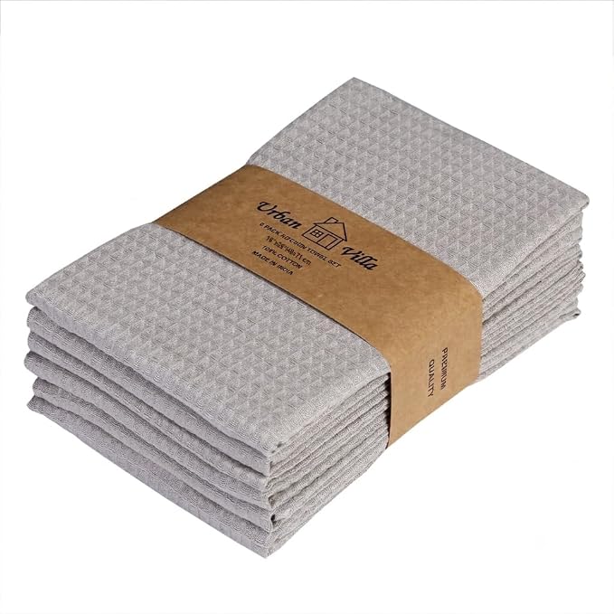 Urban Villa Kitchen Towels Cotton Dish Towels 20”x30” (Set of 6) Smoke - Image 5