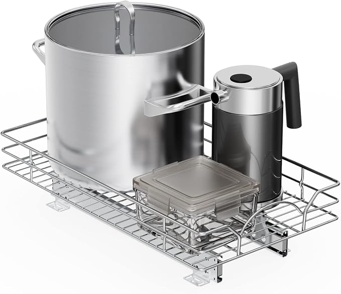 LOVMOR Pull Out Cabinet Organizer and Storage 11½" W x 21½" D, Slide Out Shelves for Kitchen Cabinets by LOVMOR