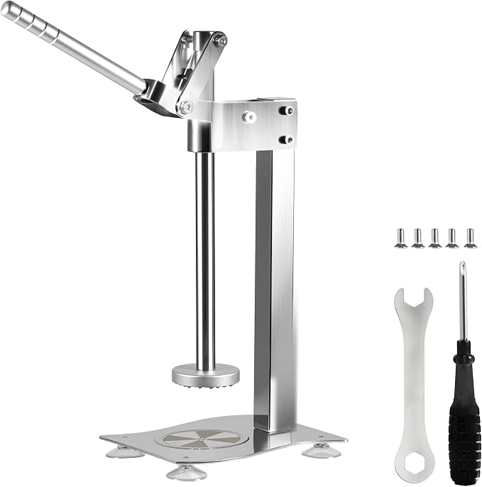 Stainless Steel Manual Lemon Squeezer Press, Heavy Duty Nut & Lemon Smasher Machine, Orange Citrus Fruit Juicer Crusher with Labor-Saving Handle & Suction Cups for Fruit Nut - Image 8