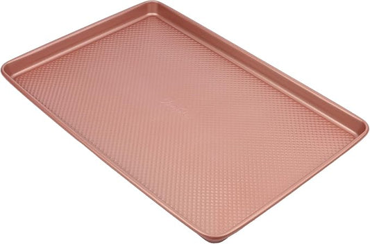 David Burke 15x10" Cookie Sheet – Carbon Steel, PFTE & PFOA Free, Oven Safe, Non-Toxic, Perfect for Baking and Roasting – Rose Gold by David+Burke