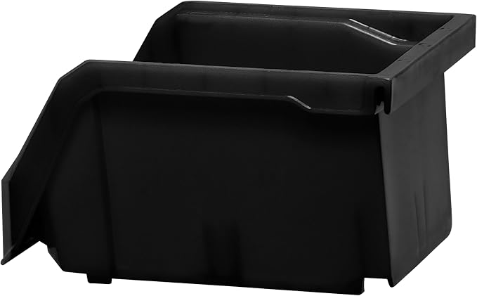 Extra-Small Stackable Plastic Storage Bins, 12-Pack, Black | Open-Front Stackable Bins For Garage, Pantry, Closet & Office, 5"L X 4"W X 3"H, Nests When Empty, Durable Plastic, - Image 7