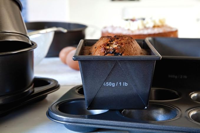 MasterClass KCMCHB41 1 lb Loaf Tin with PFOA Non Stick, Robust 1 mm Carbon Steel, 15 x 9 cm Small Bread Pan, Grey - Image 3