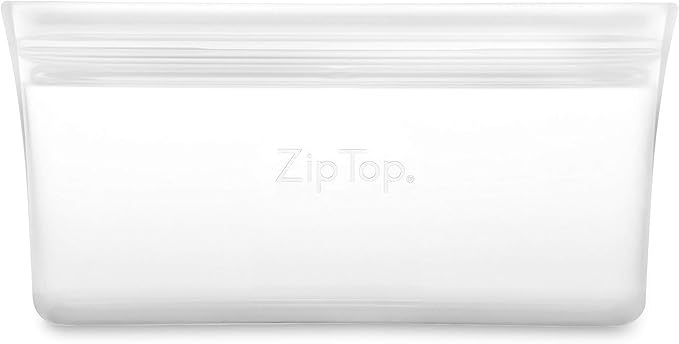 Zip Top Reusable Food Storage Bags | Snack Bag [Frost] | Silicone Meal Prep Container | Microwave, Dishwasher and Freezer Safe | Made in the USA - Image 2