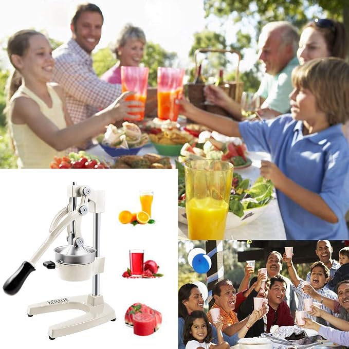 ROVSUN Commercial Grade Citrus Juicer Hand Press Manual Fruit Juicer Juice Squeezer Citrus Orange Lemon Pomegranate (White) - Image 6