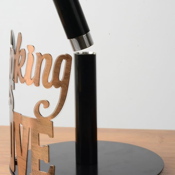 HAUCOZE Text Paper Towel Holder Countertop Metal Paper Roll Stand 13.4 Inch | Freestanding Paper Dispenser with Weighted Base Kitchen Decor Table Centerpiece Gift for Dining Room Bathroom - Image 10