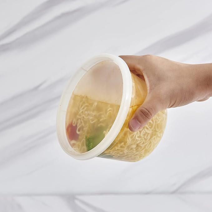 [240 Set - 16 oz.] Plastic Deli Food Storage Containers With Lids, Disposable togo containers for soup, Meal Prep, Slime | BPA Free | Stackable | Leakproof | Microwave | Dishwasher | Freezer Safe - Image 2