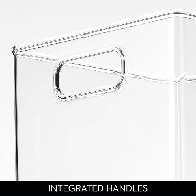 iDesign Pantry Storage Bin with Handles for Kitchen Cabinets or Fridge - Set of 2 - Clear - Made in USA - Image 5