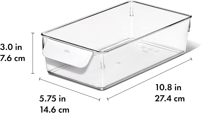 OXO Good Grips Fridge Organization Bin 5 in x 10 in - for Berry Bins, Yogurt Cups and More - Image 6