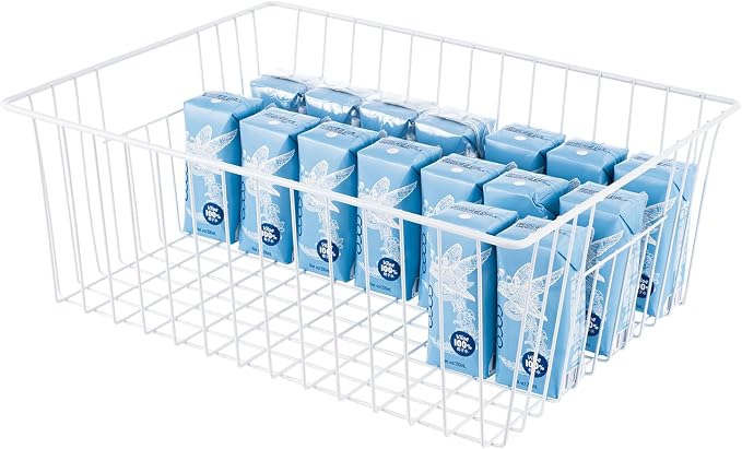 16inch Upright Freezer Organizer Baskets for 13-14,16-21 cu.ft Standup Freezer, Settle freezer chaos and reduce food waste effectively, Durable, Fully Use Space, Improve Air Circulate, White, 3pcs - Image 3