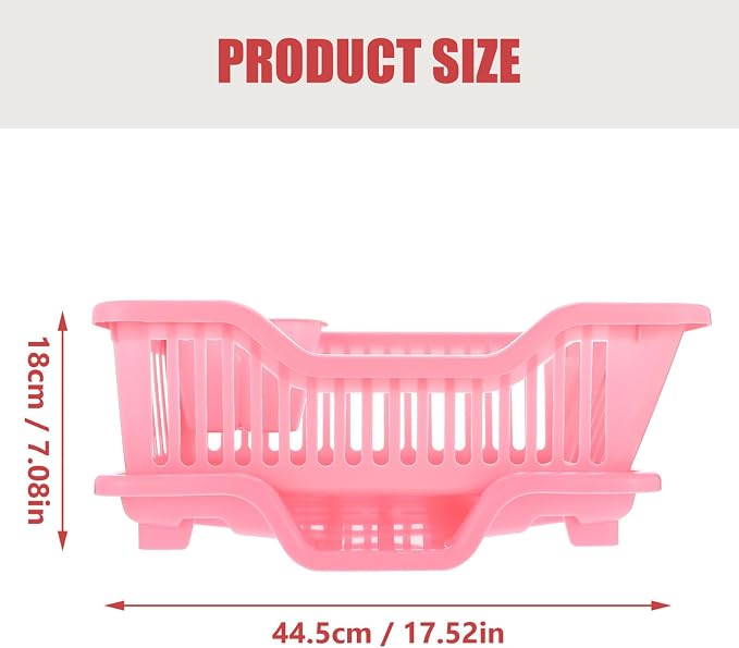 Luxshiny 1set Multi-Purpose Dish Drying Rack Kitchen Drainer Basket Drainage Design Compact Storage for Efficient Dish Drying Any Kitchen Counter - Image 6