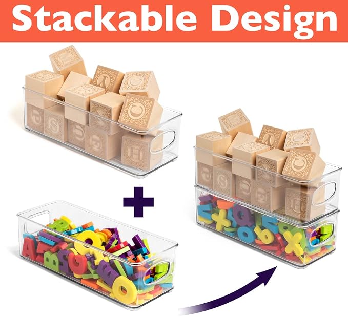 ClearSpace Plastic Pantry Organization and Food Storage Bin – Great Kitchen Storage – Fridge Organizer Bins – 4 Pack - Image 4